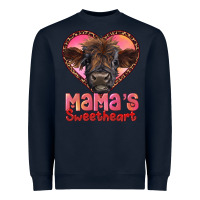 Navy mama's sweetheart highland calf Heavyweight Sweatshirt - RanaPortraitStore