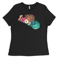 Black cowboy hat Ladies Tee - AdoDesignShop