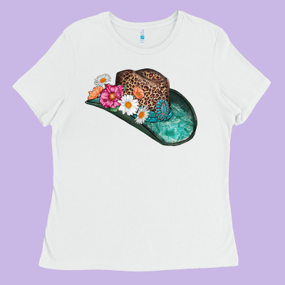 Cowboy Hat Ladies Tee Designed By Adodesignshop