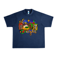 Navy oh holy night with baby jesus for christmas Urban Heavy Tee - MaliasSmallBusiness