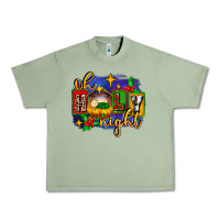 Oil Green oh holy night with baby jesus for christmas Urban Heavy Tee - MaliasSmallBusiness