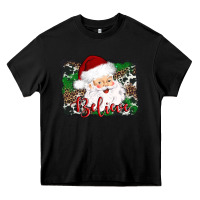 Black believe santa Heavy Core Tee - AdoDesignShop
