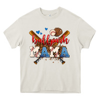 Cream ballpark mama Heavy Core Tee - AdoDesignShop