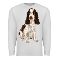 Dove Grey english cocker spaniel Premium Sweatshirt - FaDigitalArtStudio
