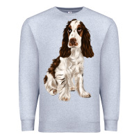Heather Grey english cocker spaniel Premium Sweatshirt - FaDigitalArtStudio