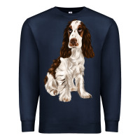 Navy english cocker spaniel Premium Sweatshirt - FaDigitalArtStudio