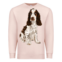Pale Pink english cocker spaniel Premium Sweatshirt - FaDigitalArtStudio