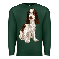 Sports Green english cocker spaniel Premium Sweatshirt - FaDigitalArtStudio