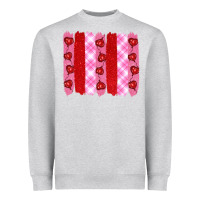 Heather Grey valentine's day brushstrokes Heavyweight Sweatshirt - RanaPortraitStore