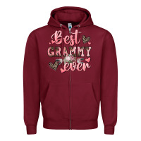 Burgundy best grammy ever mother's day Zipper Hoodie - CowGirlArtShop