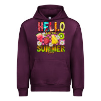Mauve Wine Hello Sweet Summer Time Urban Hoodie - CowhideDigitalArt