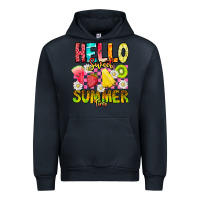 Navy Hello Sweet Summer Time Urban Hoodie - CowhideDigitalArt