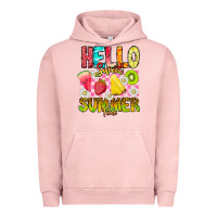 Pigment Salmon Hello Sweet Summer Time Urban Hoodie - CowhideDigitalArt