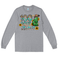 Heather Grey 100 days sharfer Long Sleeve Tee - SublimationCraftShop