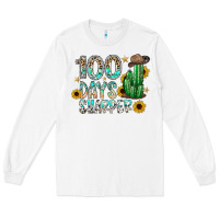 White 100 days sharfer Long Sleeve Tee - SublimationCraftShop