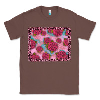 Chestnut pink rose leopard background Classic Tee - JahusDesignShop