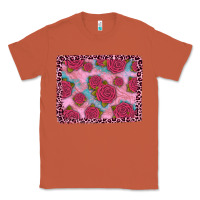 Copper pink rose leopard background Classic Tee - JahusDesignShop