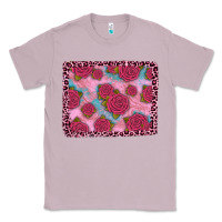 Lilac pink rose leopard background Classic Tee - JahusDesignShop