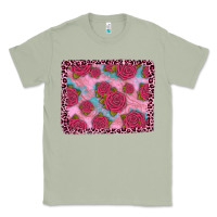 Matcha pink rose leopard background Classic Tee - JahusDesignShop
