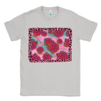 Moon Dust pink rose leopard background Classic Tee - JahusDesignShop