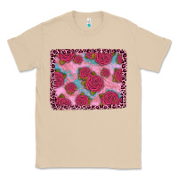 Mushroom pink rose leopard background Classic Tee - JahusDesignShop