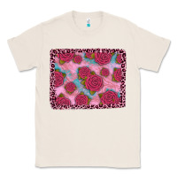 Natural pink rose leopard background Classic Tee - JahusDesignShop