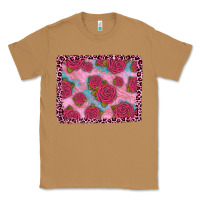 Toasted Coconut pink rose leopard background Classic Tee - JahusDesignShop