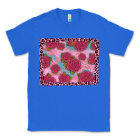 True Royal pink rose leopard background Classic Tee - JahusDesignShop