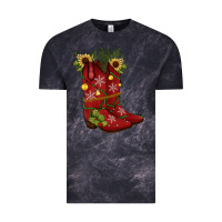 Cloud Black Christmas boots Vintage Tee - JahusDesignShop