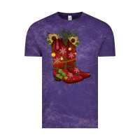 Cloud Purple Christmas boots Vintage Tee - JahusDesignShop