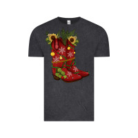 Vintage Black Christmas boots Vintage Tee - JahusDesignShop