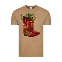 Vintage Coffee Christmas boots Vintage Tee - JahusDesignShop