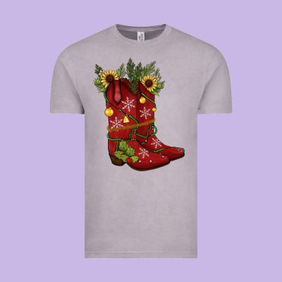 Christmas Boots Vintage Tee Designed By Jahusdesignshop
