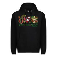 Black Peace love dia de los muertos Mexico Premium Hoodie - HowdyJamesFarm