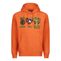 Carrot Peace love dia de los muertos Mexico Premium Hoodie - HowdyJamesFarm