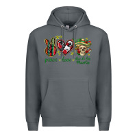 Rock Peace love dia de los muertos Mexico Premium Hoodie - HowdyJamesFarm