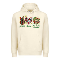 Sandshell Peace love dia de los muertos Mexico Premium Hoodie - HowdyJamesFarm