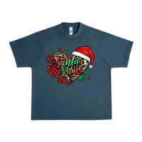 Midnight Navy santa paws christmas heart Urban Heavy Tee - MaliasSmallBusiness