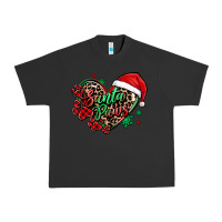 Pigment Black santa paws christmas heart Urban Heavy Tee - MaliasSmallBusiness