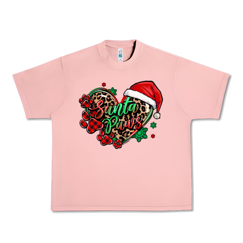Santa Paws Christmas Heart Urban Heavy Tee by MaliasSmallBusiness | Teevron