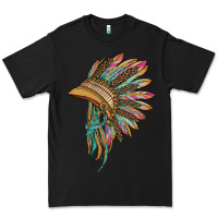 Black indian leopard headdress Premium Tee - BarkalooDesign