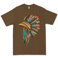 Cacao indian leopard headdress Premium Tee - BarkalooDesign