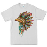 Dove Grey indian leopard headdress Premium Tee - BarkalooDesign