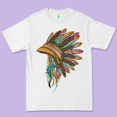 Indian Leopard Headdress Premium Tee Designed By Barkaloodesign