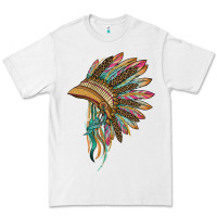 White indian leopard headdress Premium Tee - BarkalooDesign