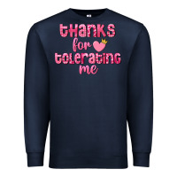Navy Thanks for tolerating me Valentine's Day Premium Sweatshirt - FaDigitalArtStudio