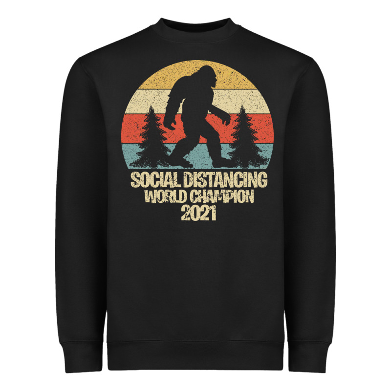 Bigfoot Social Distancing World Champion Heavyweight Sweatshirt by Bettercallsaul | Teevron