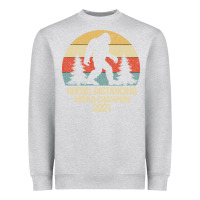 Heather Grey Bigfoot Social Distancing World Champion Heavyweight Sweatshirt - Bettercallsaul