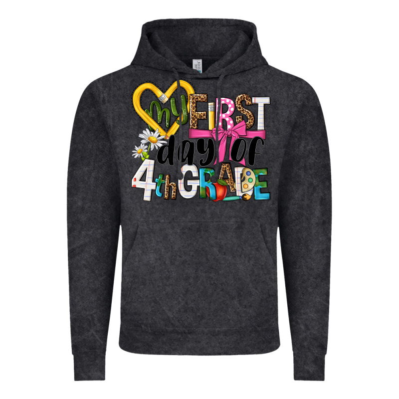 My First Day Of 4th Grade Vintage Hoodie by NancyCooperArtShop | Teevron