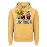 Vintage Mustard my first day of 4th grade Vintage Hoodie - NancyCooperArtShop